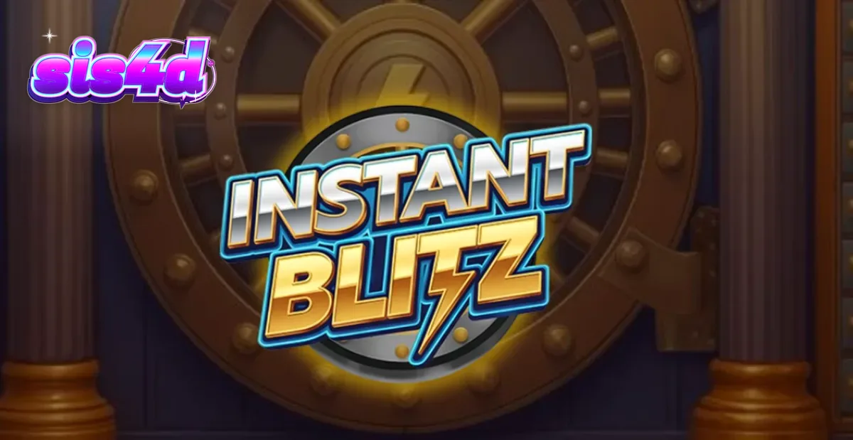 Tampilan antarmuka slot Instant Blitz dengan tema brankas neon